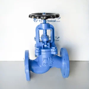 Cast Iron Globe Valve PN16 DN40 Flanged Marine - V2 Technical LLC UAE