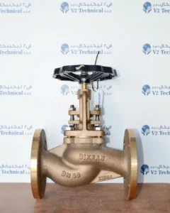 Dikkan Bronze Globe Valve DN50 Flanged Marine Type Approved Bolted Bonnet UAE - V2 Technical LLC Ajman