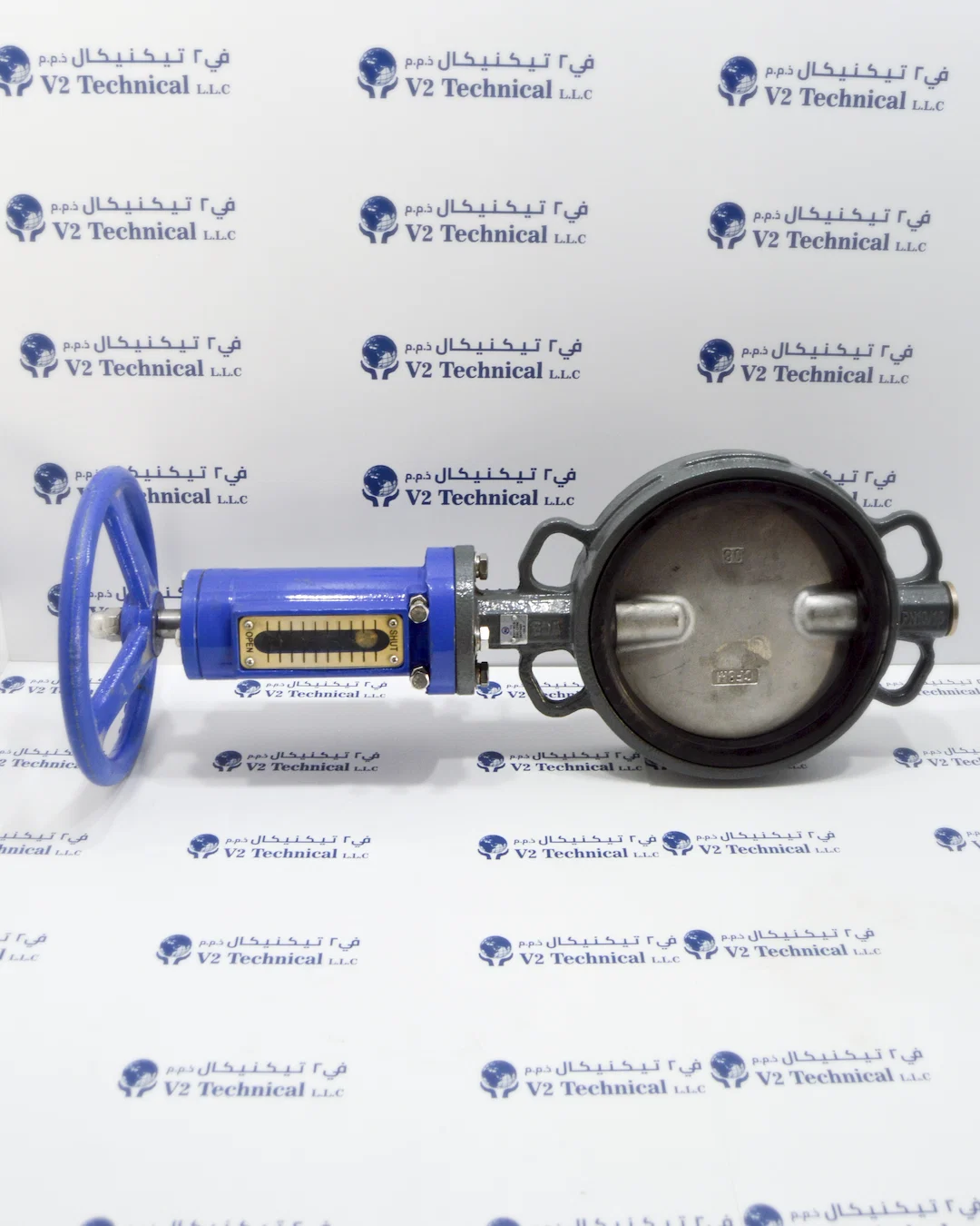 DN250 10 Inch Butterfly Valve Worm Gear OPEN SHUT Position Indicator Rubber Seat - V2TK Shop UAE