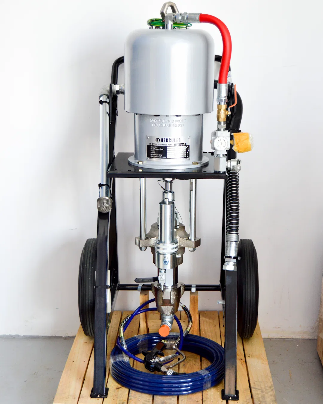 Hercules XT-56 Air-Operated Airless Paint Spray Pump Trolley Mounted Marine Coating UAE - V2 Technical LLC Ajman