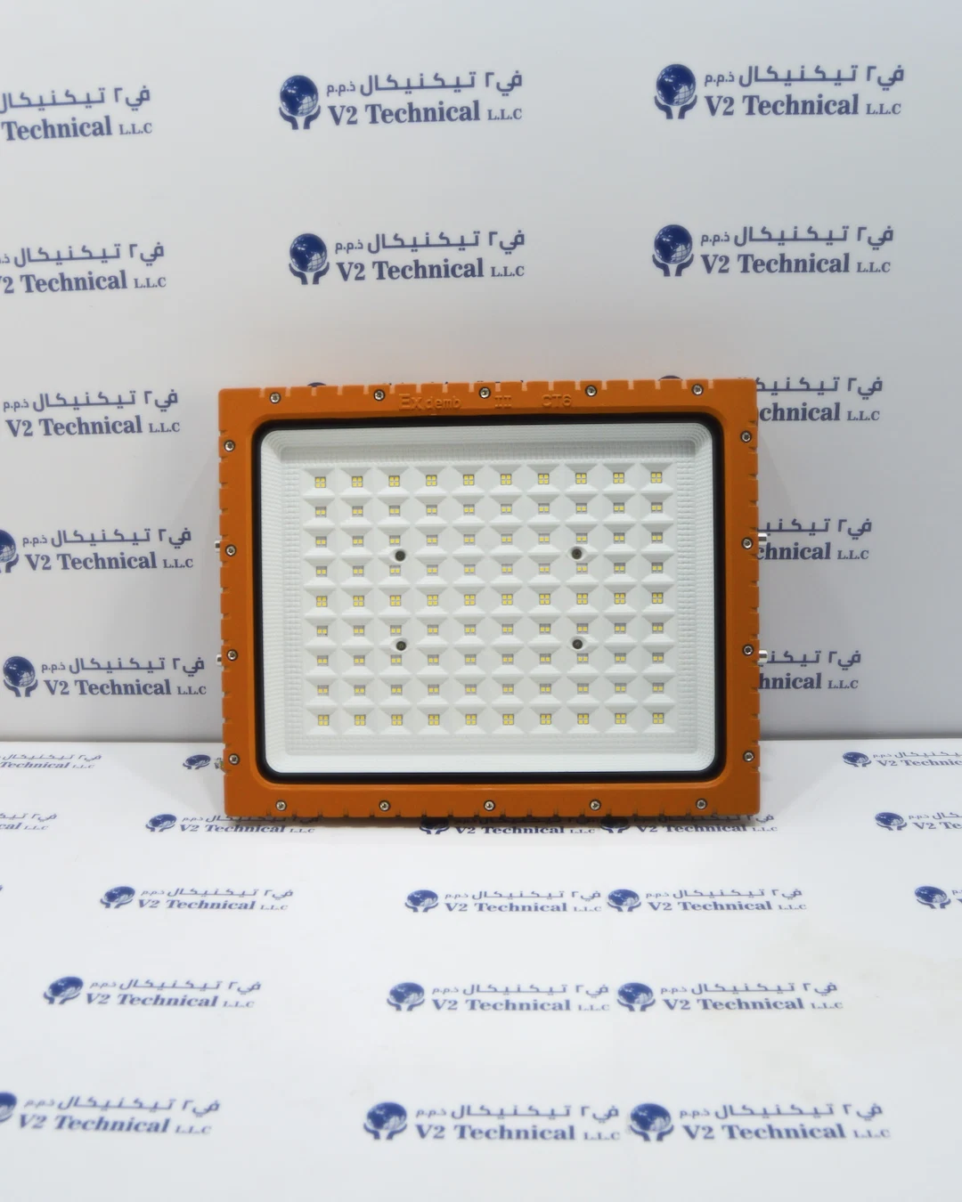 ZJHAIJI CFT3-L 400W Marine LED Explosion-Proof Flood Light IP67 85-265V Orange Housing UAE - V2 Technical LLC Ajman